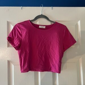 Aritzia Babaton Pink Women's Crop Top